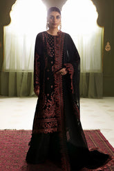 D-468 Unstitched - 3piece - Embroidered Velvet by Baroque